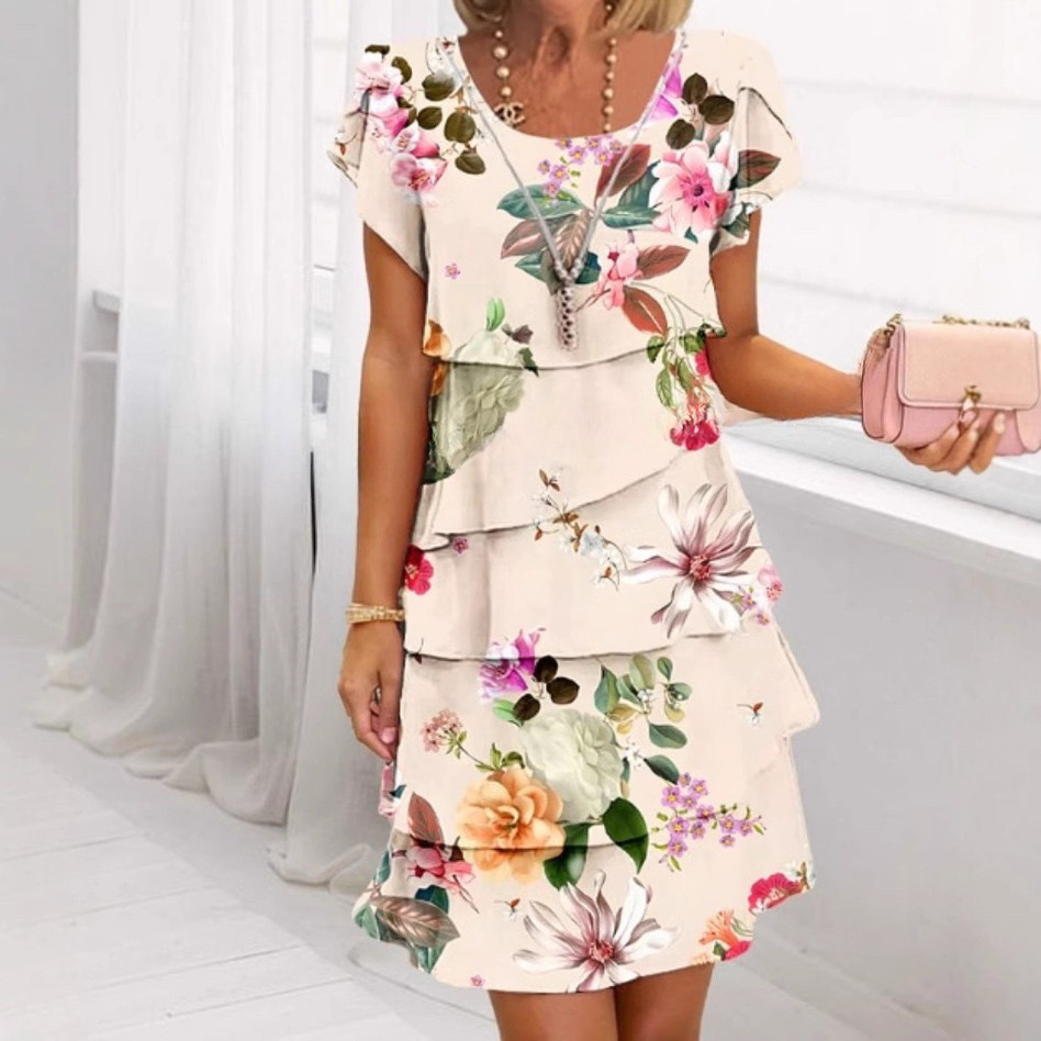 🌸 Abito a strati con stampa floreale multistrato [S-5XL]