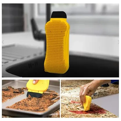 Spazzola per la pulizia in silicone 3 in 1