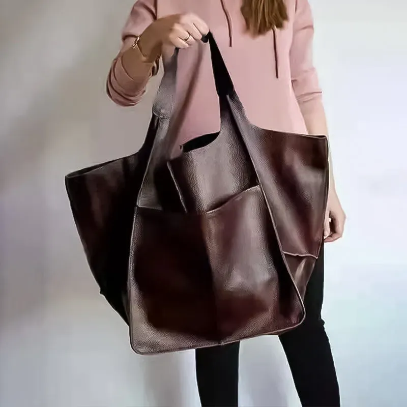 Borsa tote in pelle oversize