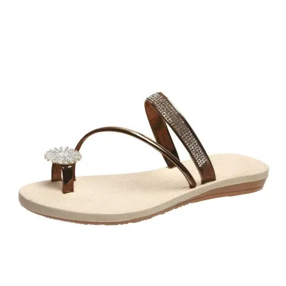 Sandali estivi con strass lucidi