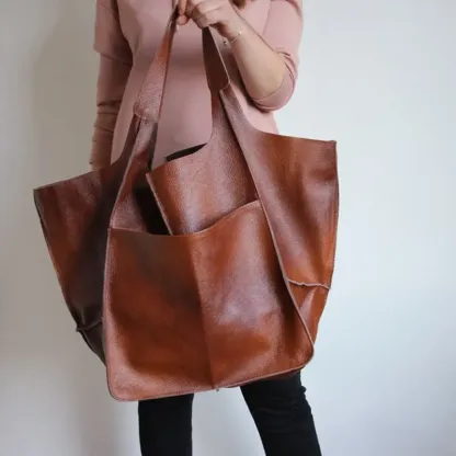Borsa tote in pelle oversize