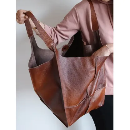 Borsa tote in pelle oversize