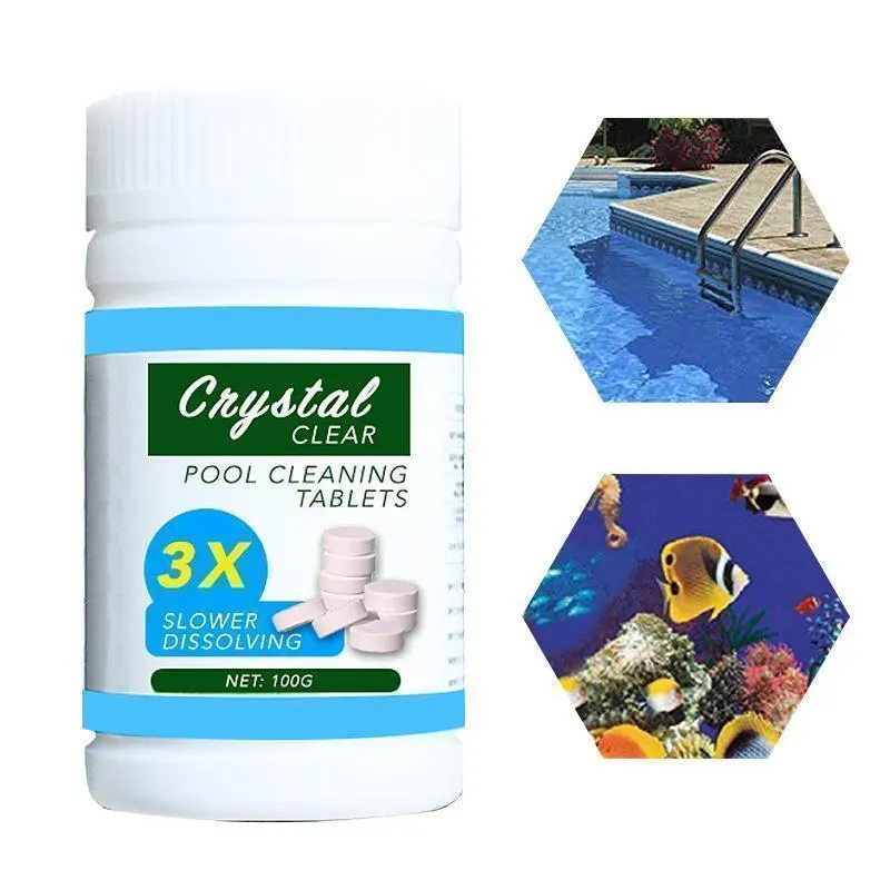 Pastiglie per la pulizia della piscina (100 compresse)
