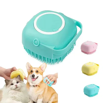 Spazzola massaggiante per il bagno degli animali domestici