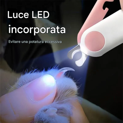 Tagliaunghie a LED per animali domestici