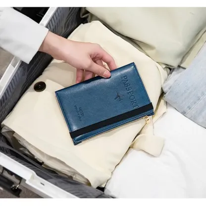 Portafoglio in pelle con blocco RFID