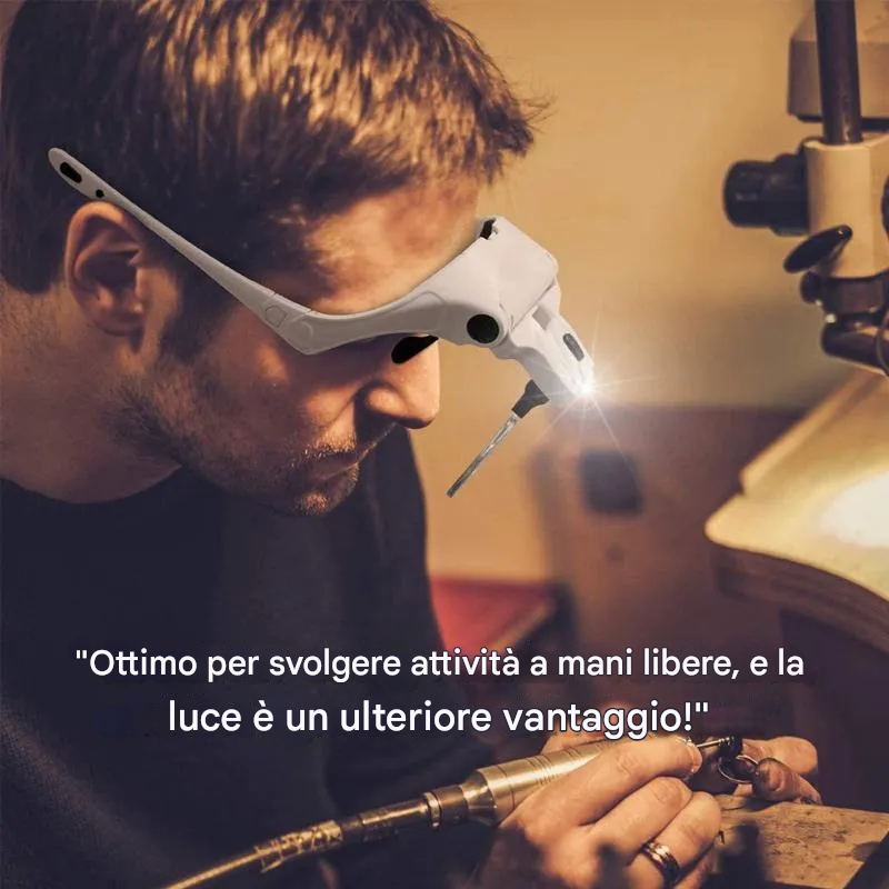 Lente di ingrandimento a LED in vetro da lavoro