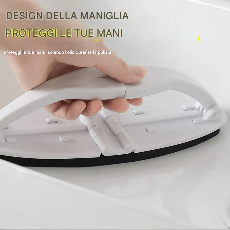 Pulitore per piano cottura pieghevole