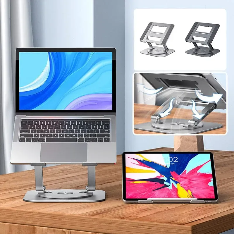 Supporto per laptop in lega di alluminio con staffa girevole