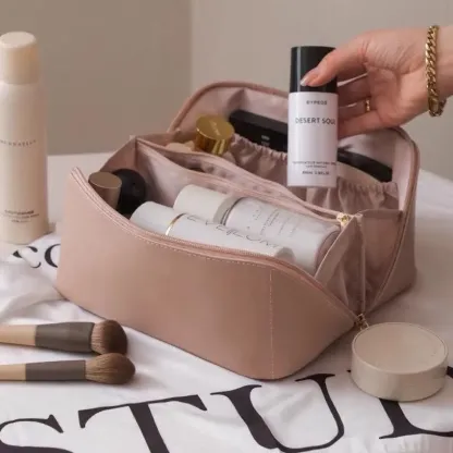 Borsa cosmetica da viaggio di grande capacità