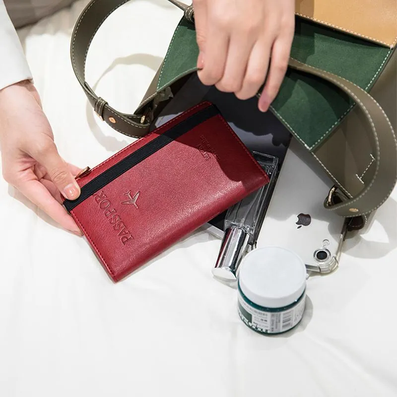 Portafoglio in pelle con blocco RFID