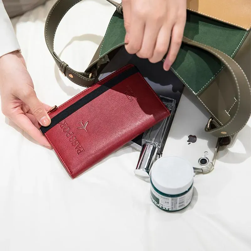 Portafoglio in pelle con blocco RFID