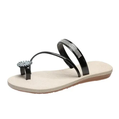 Sandali estivi con strass lucidi