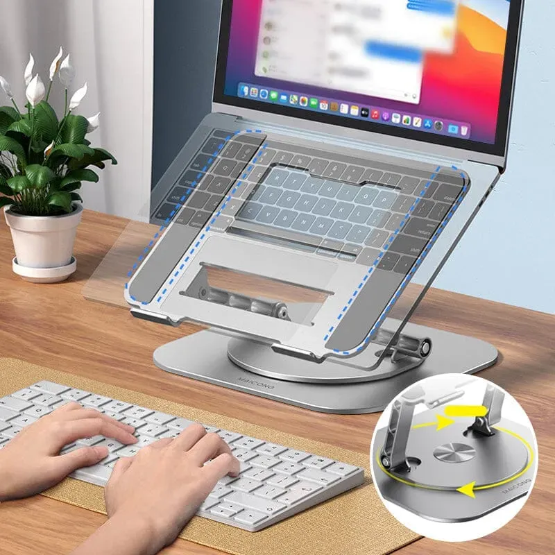 Supporto per laptop in lega di alluminio con staffa girevole