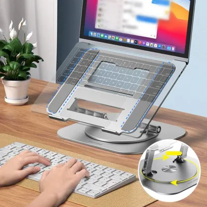 Supporto per laptop in lega di alluminio con staffa girevole