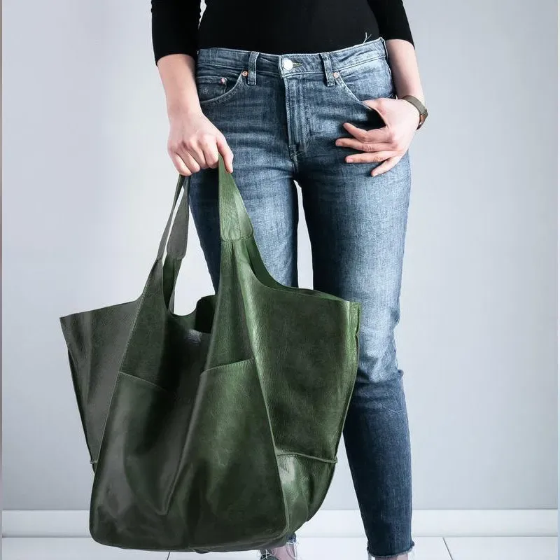 Borsa tote in pelle oversize