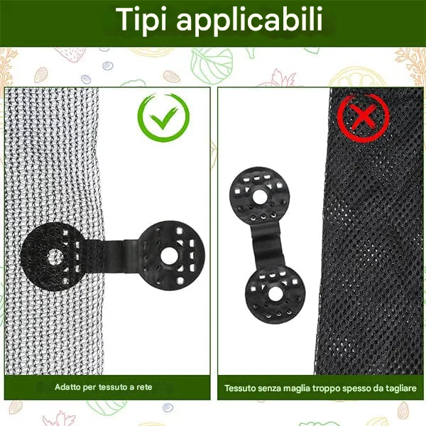 Clip di plastica per teli ombreggianti