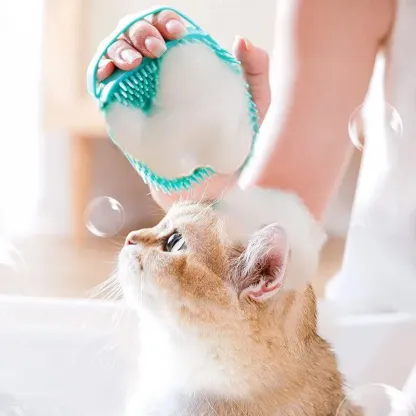Spazzola massaggiante per il bagno degli animali domestici