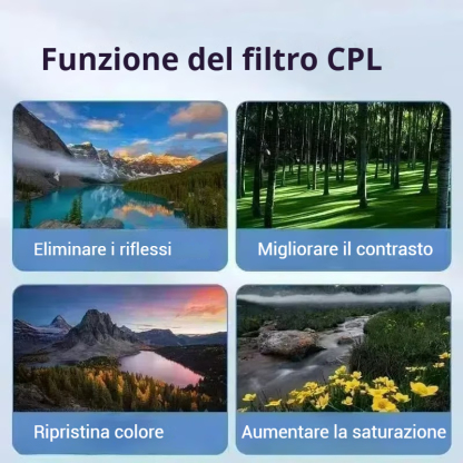 Obiettivo polarizzato CPL da 52 mm per smartphone