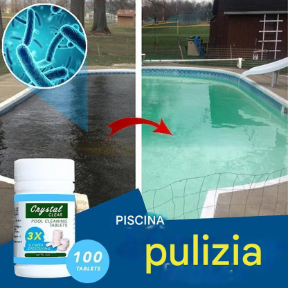 Pastiglie per la pulizia della piscina (100 compresse)