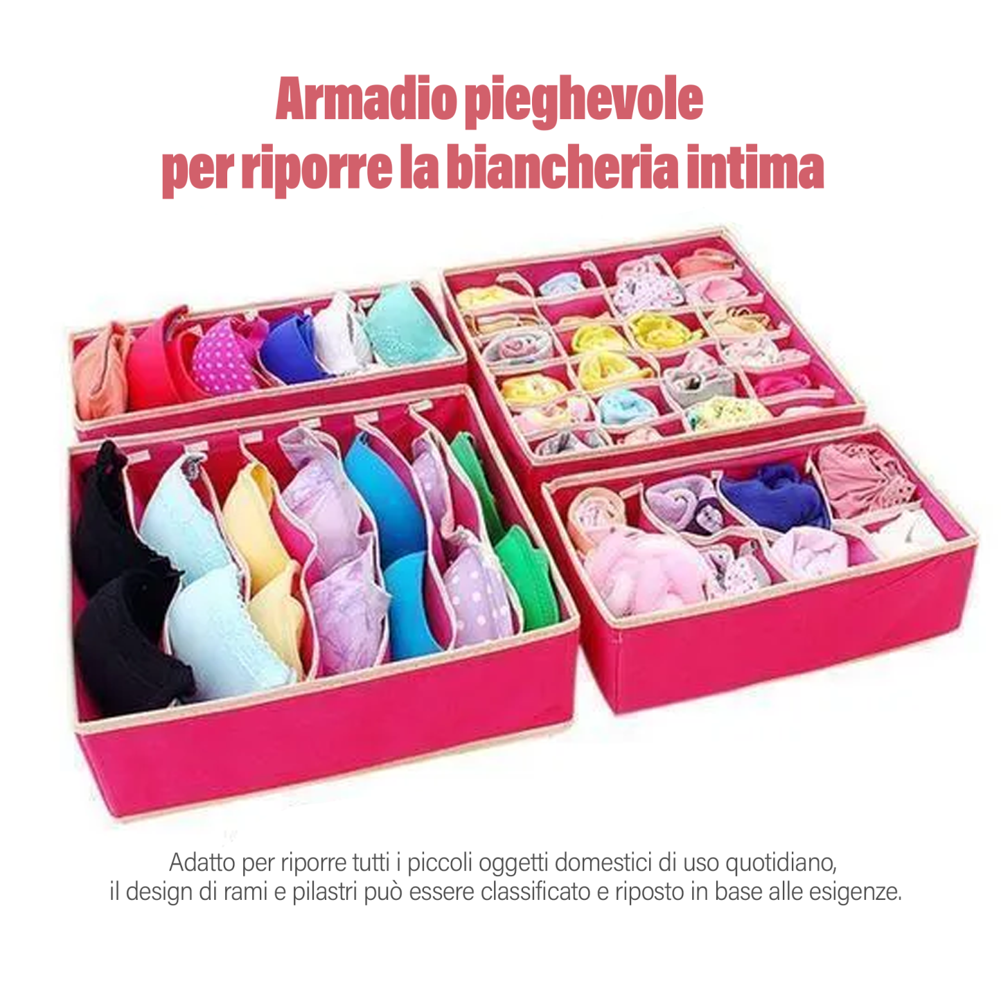 Organizer pieghevole per biancheria intima (4 foto/1 set)