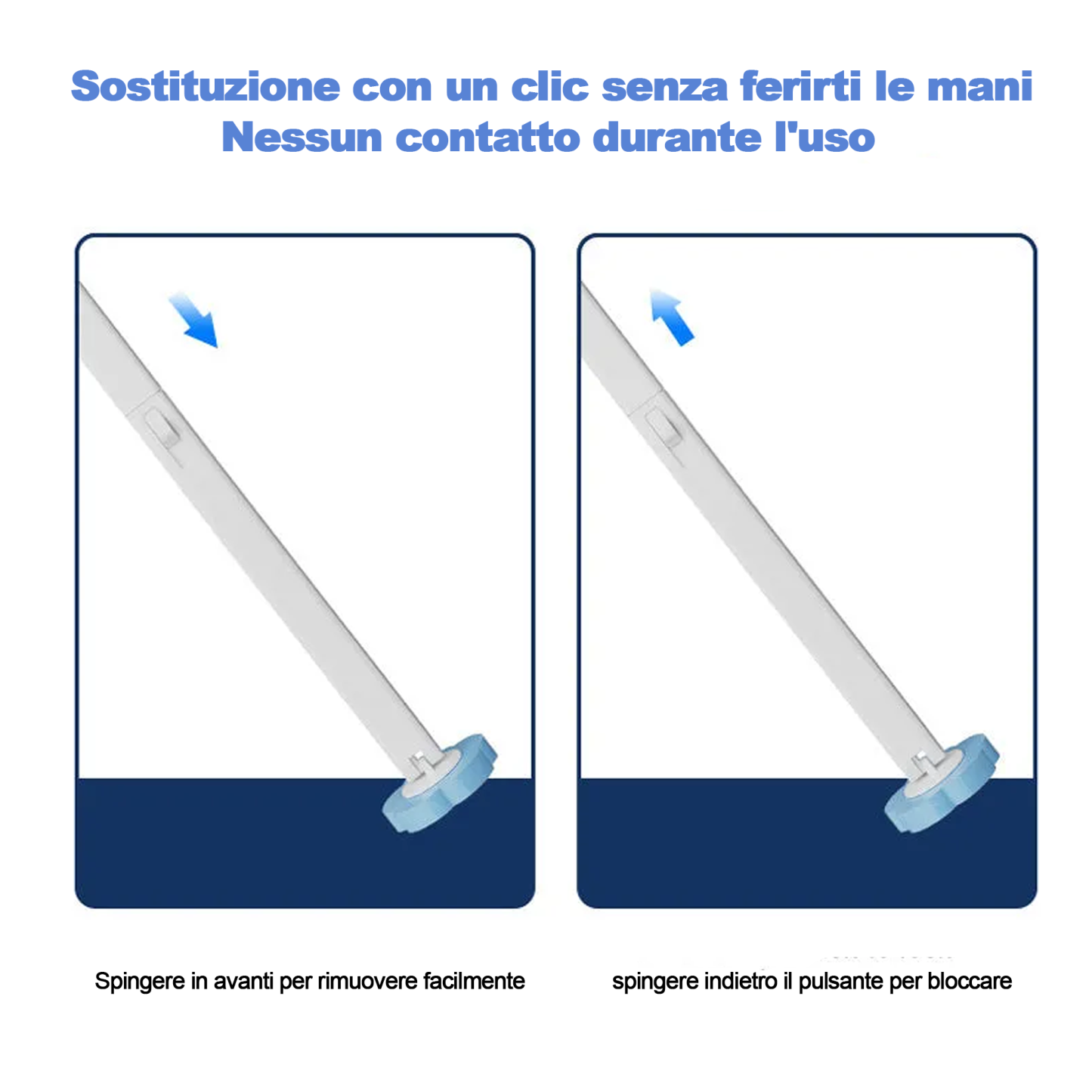 Sistema di pulizia per WC monouso