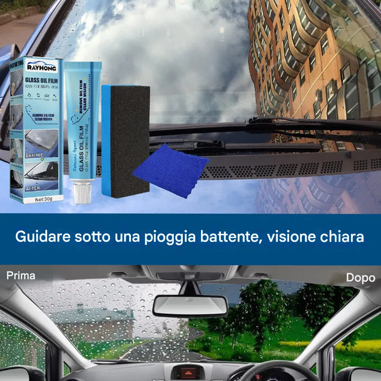 🎊GRANDE OFFERTA🎊 Detergente per pellicole oleose per vetri auto ♻Sicurezza e protezione a lungo termine♻