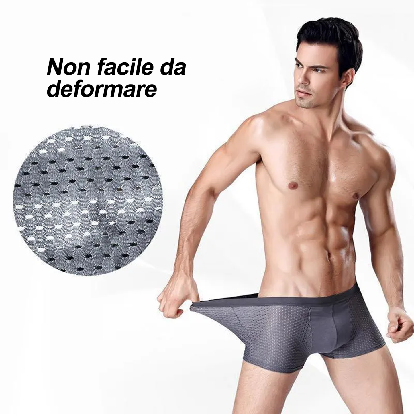 Boxer traspirante in seta ghiacciata da uomo