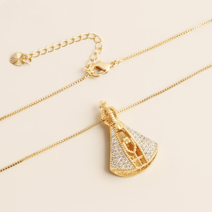 Collana Madonna bifacciale placcata oro 18 carati | COMPRA 1 E RICEVI 2 GRATIS [Offerta di Pasqua imperdibile!]