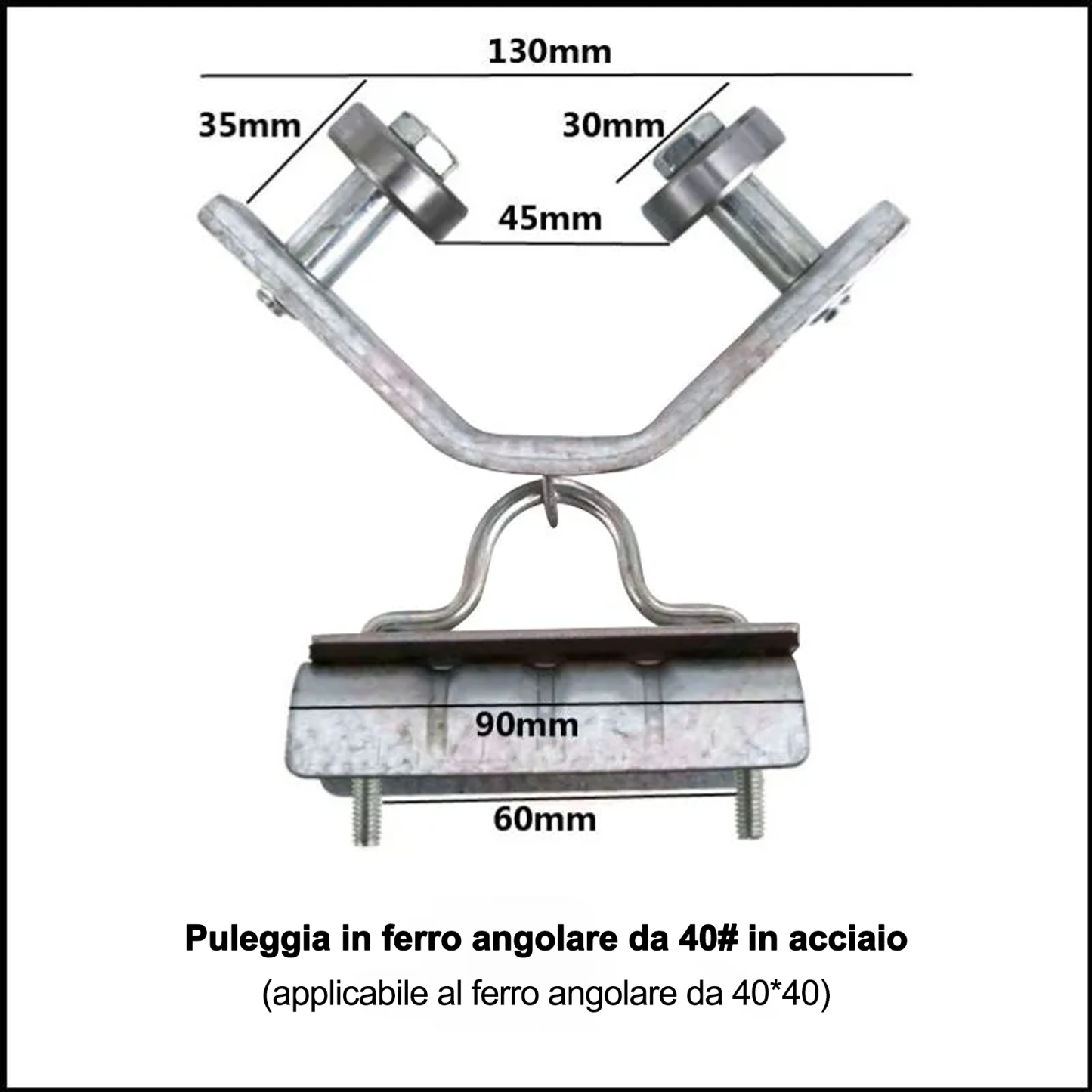 Puleggia angolare in ferro