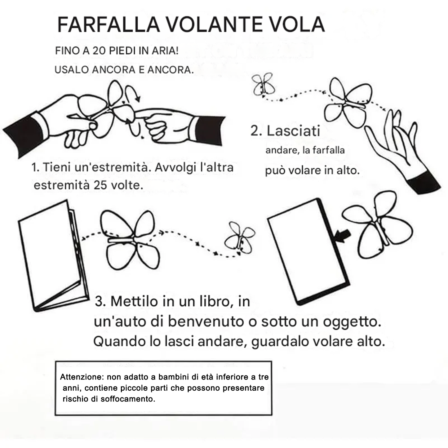 Farfalle volanti magiche