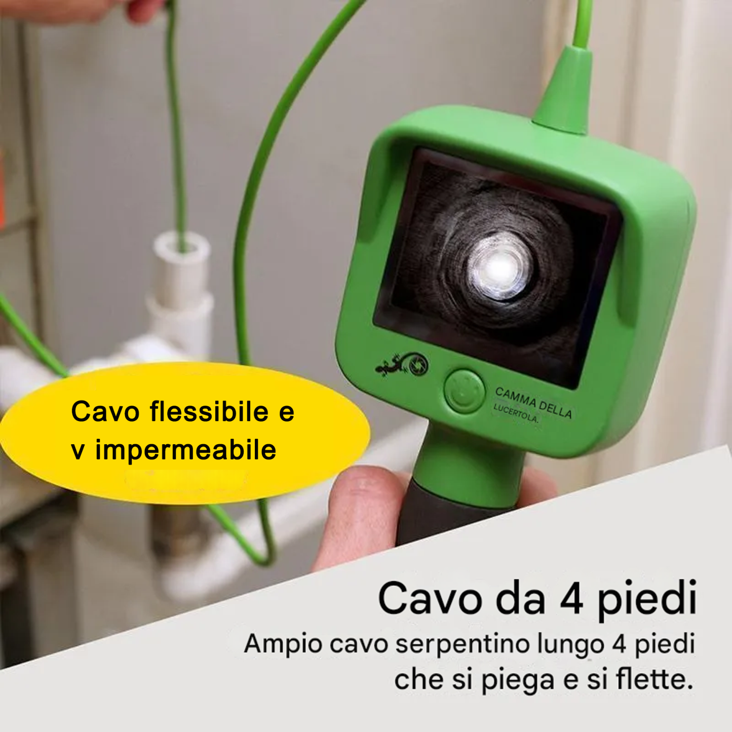 Telecamera micro HD impermeabile con cavo