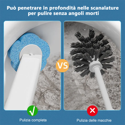 Sistema di pulizia per WC monouso
