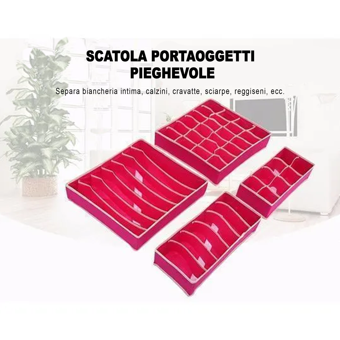 Organizer pieghevole per biancheria intima (4 foto/1 set)