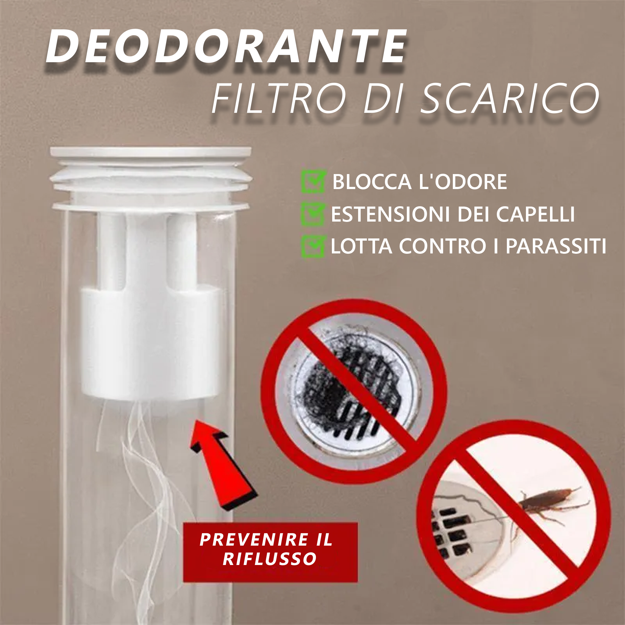 Filtro di scarico deodorante