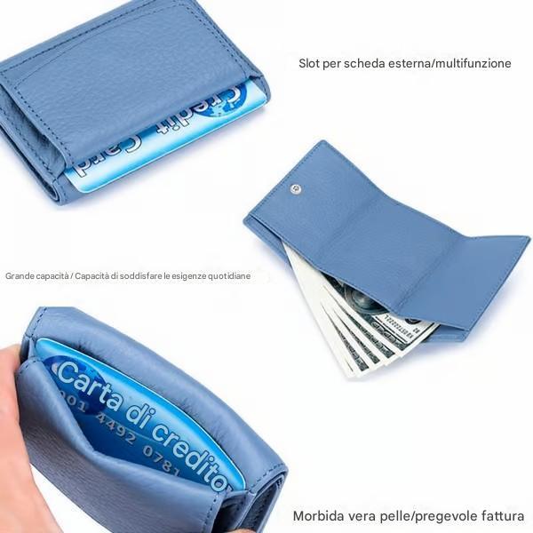 Borsa fatta a mano in morbida pelle con protezione RFID