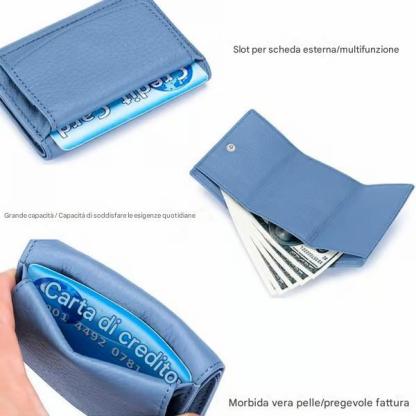 Borsa fatta a mano in morbida pelle con protezione RFID