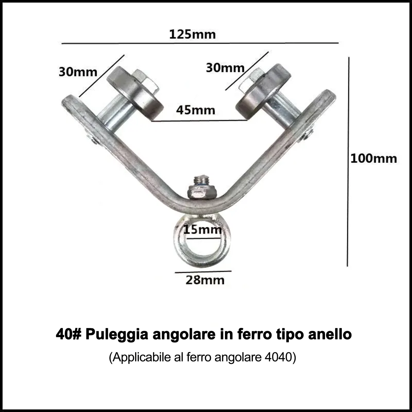 Puleggia angolare in ferro