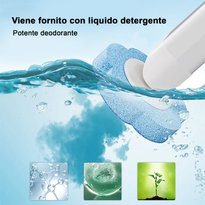 Sistema di pulizia per WC monouso