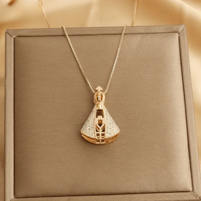 Collana Madonna bifacciale placcata oro 18 carati | COMPRA 1 E RICEVI 2 GRATIS [Offerta di Pasqua imperdibile!]