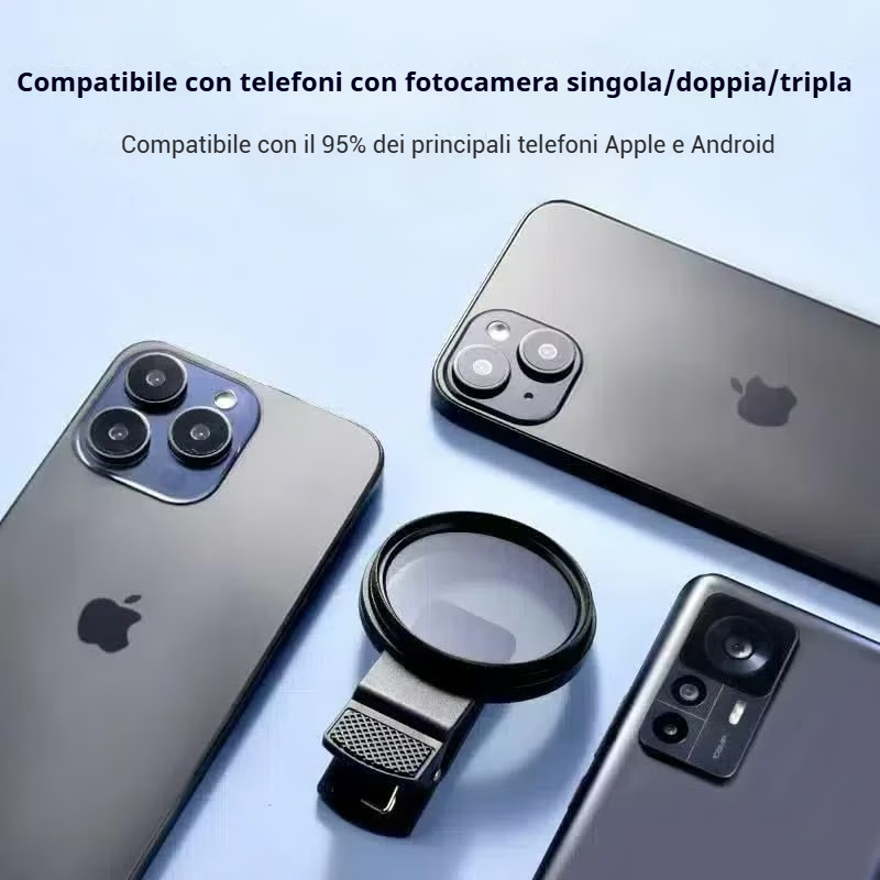 Obiettivo polarizzato CPL da 52 mm per smartphone
