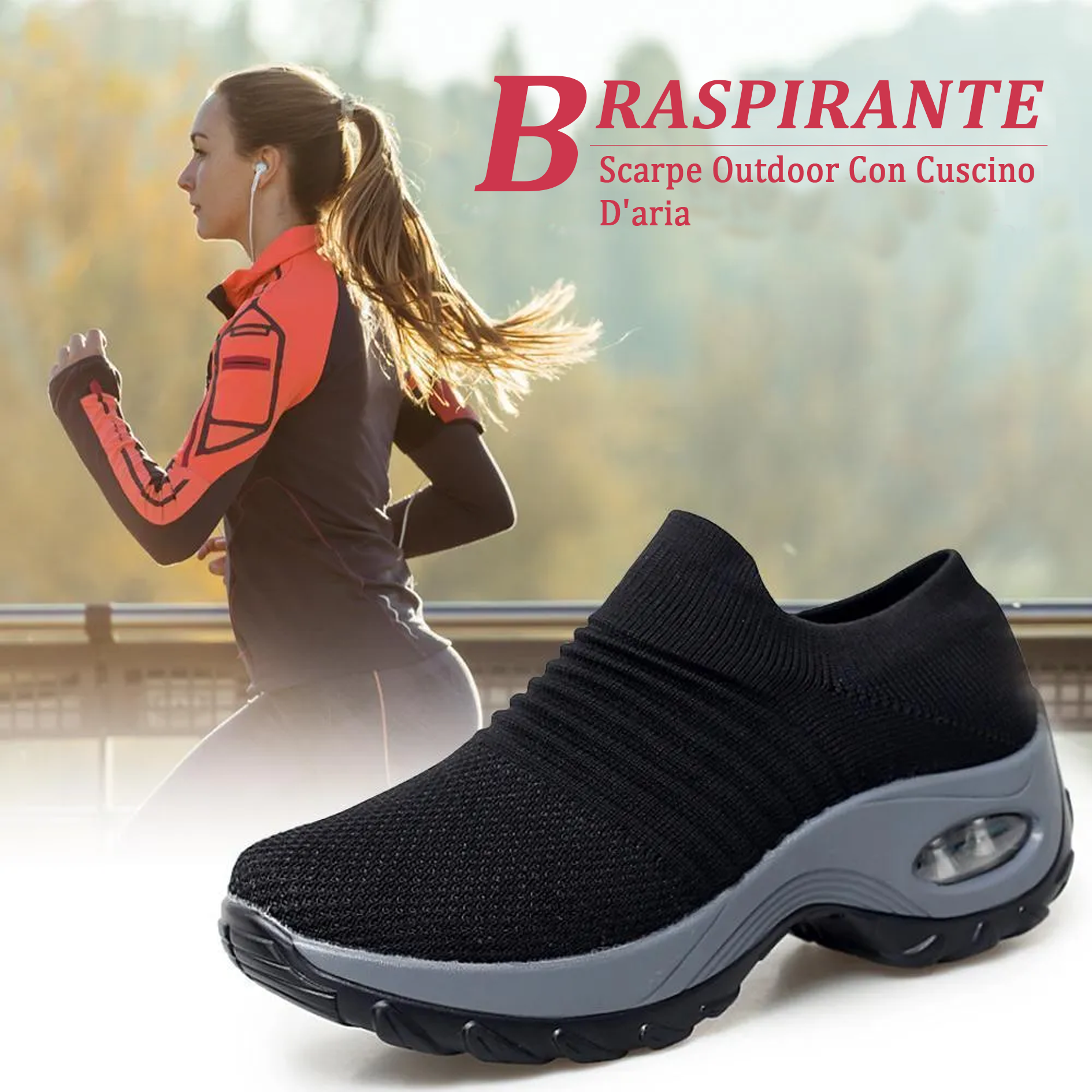 Scarpe da esterno traspiranti con cuscino d'aria