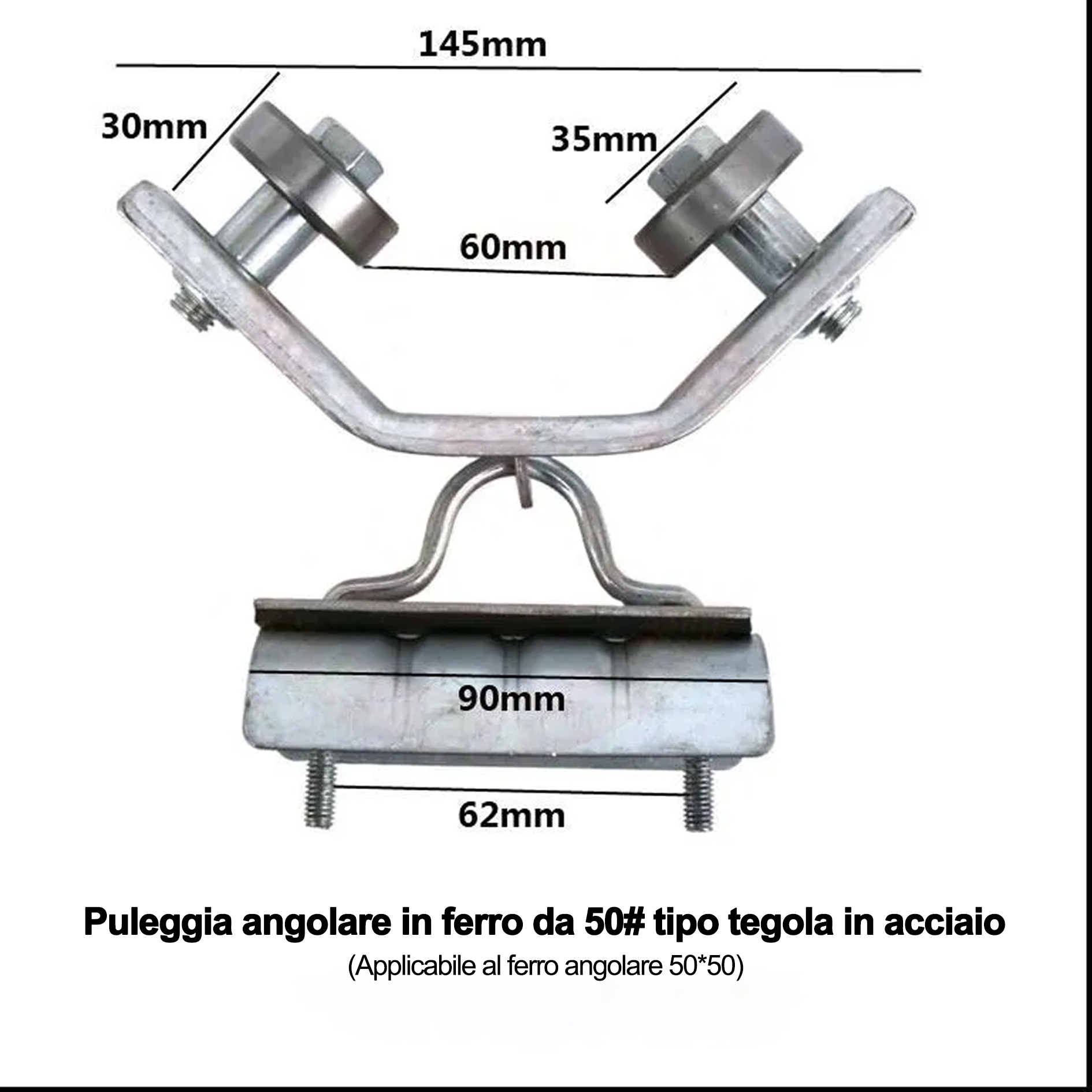 Puleggia angolare in ferro