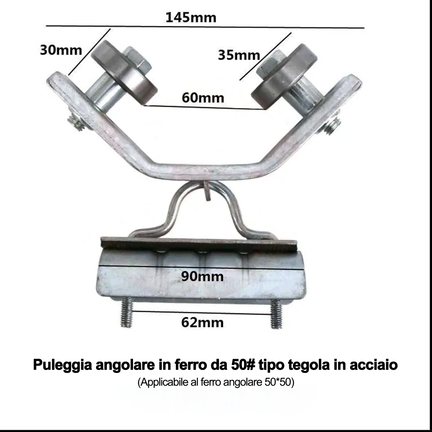 Puleggia angolare in ferro