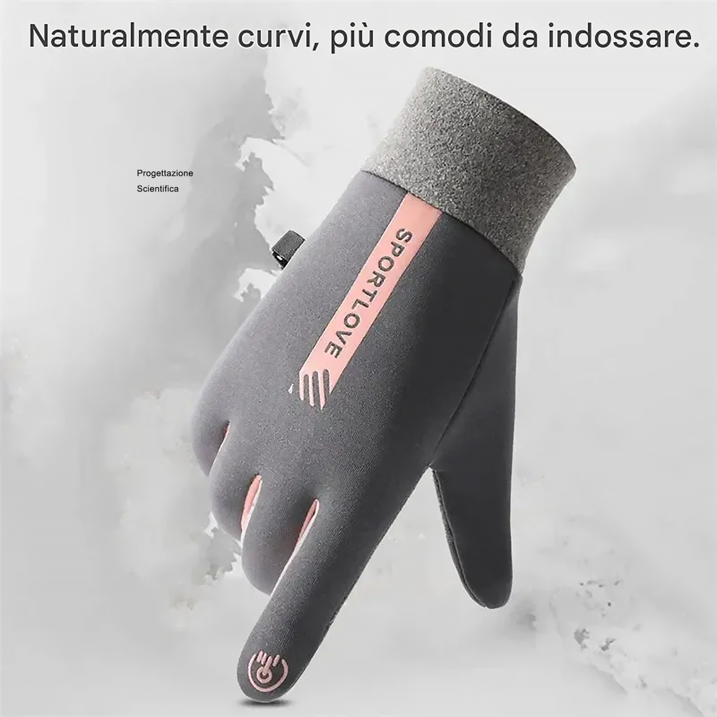 Guanti impermeabili touch screen antiscivolo resistenti al freddo