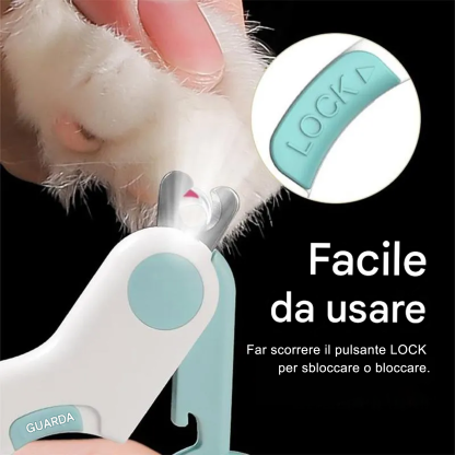 Tagliaunghie a LED per animali domestici