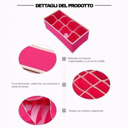 Organizer pieghevole per biancheria intima (4 foto/1 set)