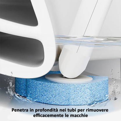 Sistema di pulizia per WC monouso