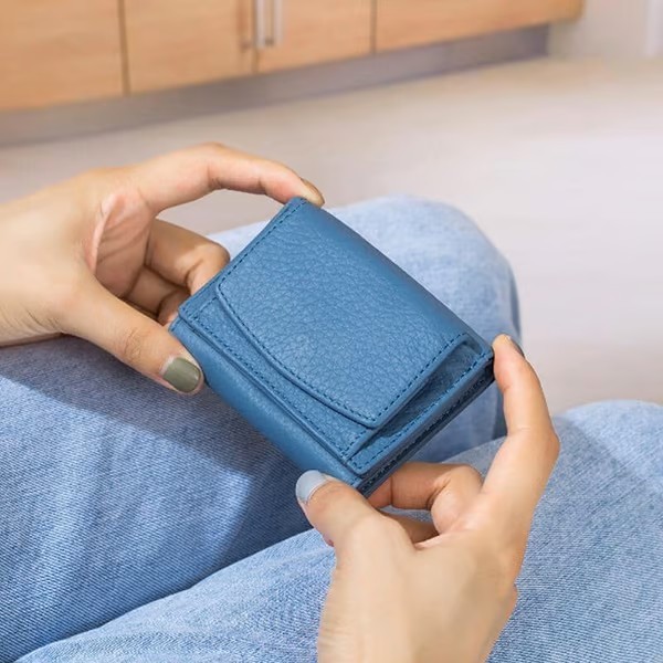 Borsa fatta a mano in morbida pelle con protezione RFID