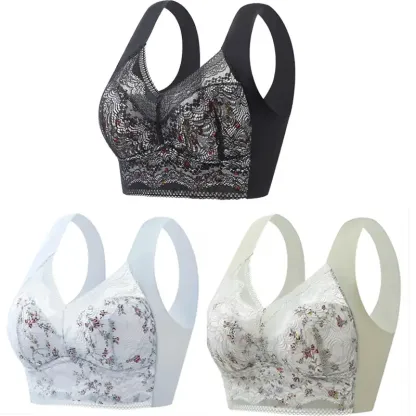 【Confezione da 3/6】Reggiseno in seta ghiacciata senza cuciture per taglie forti, traspirante e regolabile【40 kg-100 kg】